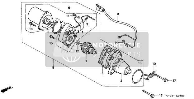 Honda SA75 1993 Beginnend Servomotor für ein 1993 Honda SA75